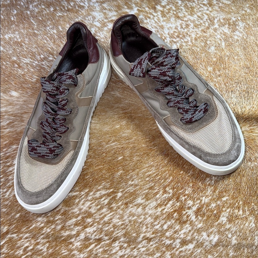 GOODMAN Sneakers EUC Men Brown Suede Leather Low Top Casual Laces Sz 9.5 Kicks